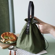 유아 보냉 미니 아이스 가방 손잡이 쿨링 버킷 쿨러백, 카키