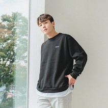 빅사이즈클럽 CRAMP 레이어드기모맨투맨 빅사이즈 맨투맨 오버핏맨투맨