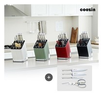 쿠진 살균건조기 나이프케어 + 에지리 프레스티지 나이프 4종 세트, 레드