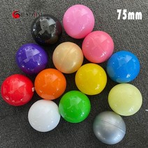 캡슐 뽑기 기계 자판기 5Pcs 75MM 다채로운 투명 빈 플라스틱 깜짝 공 샘플 정리함 수납함 쉘 자동 기에아이 선물 열 수 ., [01] Solid Random mixed, Solid Random mixed
