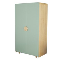 미니옷장 Wardrobe Solid Wood Creative Locker Single Door Little Closet Baby Cabinet, 01 Double Door