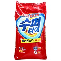 수퍼타이 베이킹소다 플러스 분말세제 리필, 5.5kg, 1개
