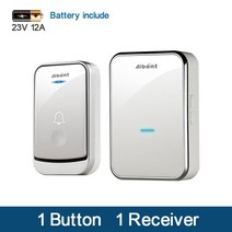 무선 초인종 가정용 도어 차임 지능형 스마트 벨 시끄러운 소리 1 2 3 수신기, 05 QW 1Button 1Receiver, 미국 플러그