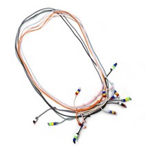[목걸이줄] 핸드메이드 1mm/2mm 폴리매듭 목걸이 한줄, 1mm연그린