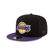 New Era NBA 성인 남성 로스앤젤레스 레이커스 59fifty 팀 색상 투톤 핏 캡 5543794431, 7 1/2