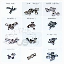 미니어처 베어링 10pcs MR52155 여러 크기 크롬 철강 금속 봉인 고속 기계 장비 부품, MR52ZZ 2x5x2.5mm