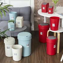 스윙 화장실 인테리어 휴지통 20L 종량제 쓰레기통, 코멕스 클린 푸쉬 휴지통 3.5L 베이지
