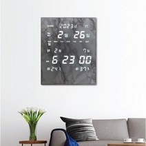 코트론 (신상) 사무실 거실 인테리어 디지털 시계 마블 디자인 벽걸이 LED 시계 GPS 시간자동설정 3000M