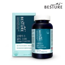 혈행 기억력 혈중중성지질개선 3중기능 오메가3 골드 1100 순도90%이상 미국완제품 비타민E, 180캡슐, 2병