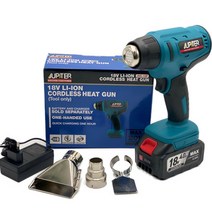 주피터 충전 열풍기 마끼다타입 18V 히팅건 힛팅기 무선 열풍기 풀세트, 01.열풍기본체 1개+베터리(L) 1개+어댑터(S)1개, 열풍기본체 1개+베터리(L) 1개+어댑터(S)1개