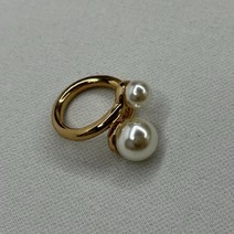 트윌리 스카프링 고리 진주 골드