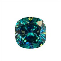 다이아몬드 귀금속 테스터기 보석 감정 느슨한 moissanite 원석 그린 컬러 스퀘어 쿠션 컷 통과 테스터 gra 인증 d vvs1 0.4ct 10ct, 딥 그린, 8.5x8.5mm(3.0ct)