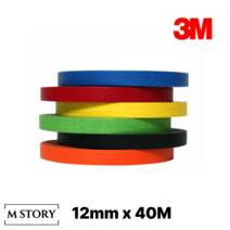 3M 투디코 칼라 종이 마스킹테이프 12mm x 40M 6개입, 1세트