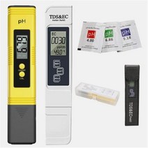 2Pcs TDS 미터 디지털 물 테스터 디지털 0.0-14.0 PH 미터 테스터 0-9990ppm TDSEC LCD 물 순도 PPM 수족관 필터, 협동사, 하얀색