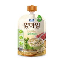 맘마밀 매일 안심이유식 9개월부터 후기, 9개월 시금치와 연근소고기, 100g, 100개