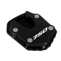 오토바이 액세서리 CNC 킥 스탠드 풋 사이드 스탠드 확장 패드 지원 플레이트 혼다 Forza 750 FORZA750 For, 06 750 Black