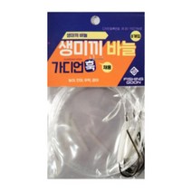 가디언훅 외수질낚시 농어 민어 광어 낚시 묶음바늘 8개입, B형, 22호, 20LB, 1개