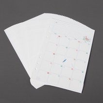 월간 일정 A5 바인더 6공 다이어리 속지 노트 육공 리필 속지 45매, 상세페이지 참조