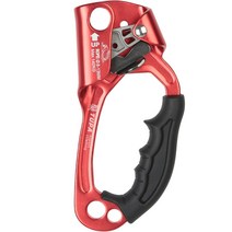 등산 로프 산악용 안전 밧줄 캠핑 줄 등반 끈 암벽 액세서리 수목 재배자 핸드 어센더 rappelling 기어 장치 클램프 장비 8-12mm, 오른쪽 오렌지, 1개