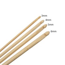 아프간 뜨개질코바늘 손뜨개바늘세트 2 개대 24cm 천연 대나무 튀니지 더블 엔드 크로 셰 뜨개질 후크 세트 손 바느질 뜨개질 바늘 직조 78910mm, 04 3mm 4mm 5mm 6mm