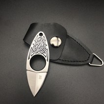 EDC 미니 나이프 포켓 키링 비상 캠핑 생존 내구성, 더블엣지UK00441