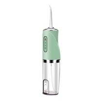 구강세척기 물치실 Oral Irrigator Portable Dental Water Flosser USB Rechargeable Jet Tooth Pick Teeth, 06 Light Green(4 heads)_01 CN