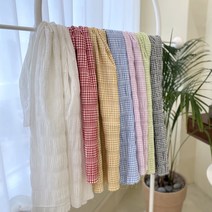 527 탐나요 체크 리플 시어서커 원단 5종, 쭈잉, 옐로우