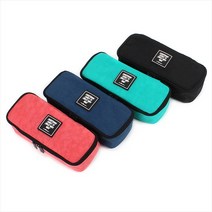 톡톡팬시 심플 나일론 멀티필통, 핑크, 1개