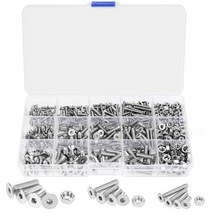 500 개상자 m3 m4 m5 스테인레스 스틸 소켓 헤드 캡 나사 볼트 너트 스테인레스 스틸 304 나사 장착 하드웨어, 500개