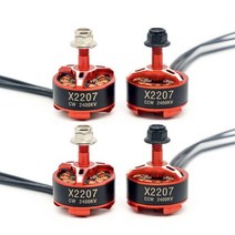 4 PCS X2207 2400KV 3-5S Sprog 초보자 RC 드론 FPV 레이싱 레드 용 브러시리스 모터, [04] 2 Pairs Cw And Ccw