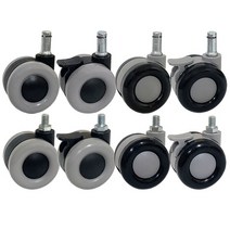 철물프렌드 의자바퀴 우레탄 회전 브레이크 11링 3부볼트 국내생산 고급바퀴, 링타입, 회전형(링타입)블랙