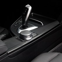 BMW 3GT F34 기어 아이드라이브 패널 카본 데칼스티커 실내 인테리어, 다이얼 블랙카본유광