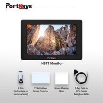 Portkeys HS7T 카메라 모니터 3D LUT 히스토그램 4K SDI 및 호환 1200nit 고휘도 7 인치, 한개옵션0