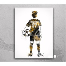 천애명월도 바다민장대 낚시대 축구 선수 용 수채화 프린팅 남자 선물 방 장식, 6.Digital File - 6