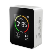 에어 모니터 CO2 측정기 감지기 대기 오염 LCD 화면 이산화탄소 센서 Grenhouse 온도 습도 모니터, 02 white
