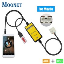 자동차용품 배터리 램프Moonet 자동차 오디오 mp3 aux usb 어댑터 mazda 3 5 6 mpv cx7용 3.5mm aux 인터페이스 cd 체인저, 협력사