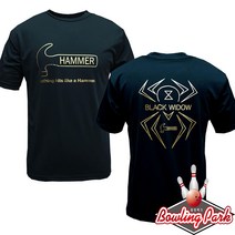 햄머 - (파볼) 블랙위도우 라운드 볼링 티셔츠 (블랙) / 기능성 라운드 티셔츠