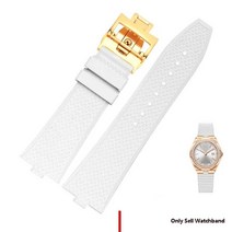 시니어 FKM 불소 고무 시계 밴드 Vacheron Constantin 4500V 7900V VC 스트랩 볼록 마우스 7mm 손목, 18 white-gold_01 24-7mm