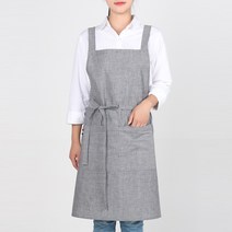 오투라이프에이프런 린넨 기본형 앞치마(빅사이즈), 1개, 그레이
