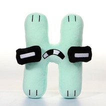 알파벳 로어 플러시 장난감 만화 글자 던지기 베개 인형 계몽 교육 크리스마스 선물, [01] 20CM, [08] H