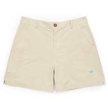Southern Marsh Tarpon 플랫 낚시 반바지 네온 코랄 Medium, X-Small, Audubon Tan