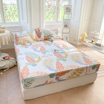 벙커침대 시트 인쇄 퀸 사이즈 매트리스 커버 코튼 탄력 밴드 Bedsheet 140x200, 13 yu ye qin