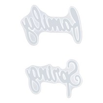 2 팩 DIY 스프링 문자 수지 금형 UV 에폭시 실리콘 금형 DIY 주조 금형 홈 번호 에폭시 금형 제작 도구, 하나, 투명한 흰색