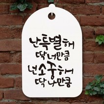 캘리안내간판(30)_116_난 특별해 딱 너만큼, 화이트