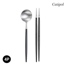 [큐티폴] 고아 블랙 한식기 2인세트 4P, 단품, 단품