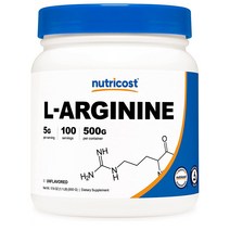 Nutricost 뉴트리코스트 L Arginine 5g 엘 아르기닌 파우더 500g