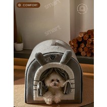 큰개집 야외개집 애견하우스 대형개집 강아지펜스 대형견집 견사 야외강야지집 고양이 집, 대형사이즈[28마리이내의반려동물에게적합], 파란토끼귀문커튼둥지