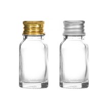 투명 유리병 알루미늄캡 10ml (실버/골드), 투명 유리병 알루미늄캡 10ml 실버캡