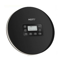 턴테이블 전축 HOTT-711T 휴대용 블루투스 CD 플레이어 개인 워크맨 LED 전자 점퍼 보호 충격 방지 기능, 711T- 블랙