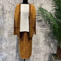시슬리(Sisley) 시슬리 레오파드 밴딩 니트 스커트 SAKS10941 CA